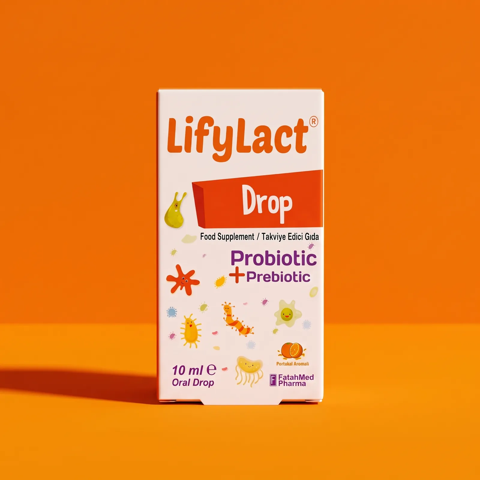 LifyLact Drop — showcase visualisation, generated from the photographed carton