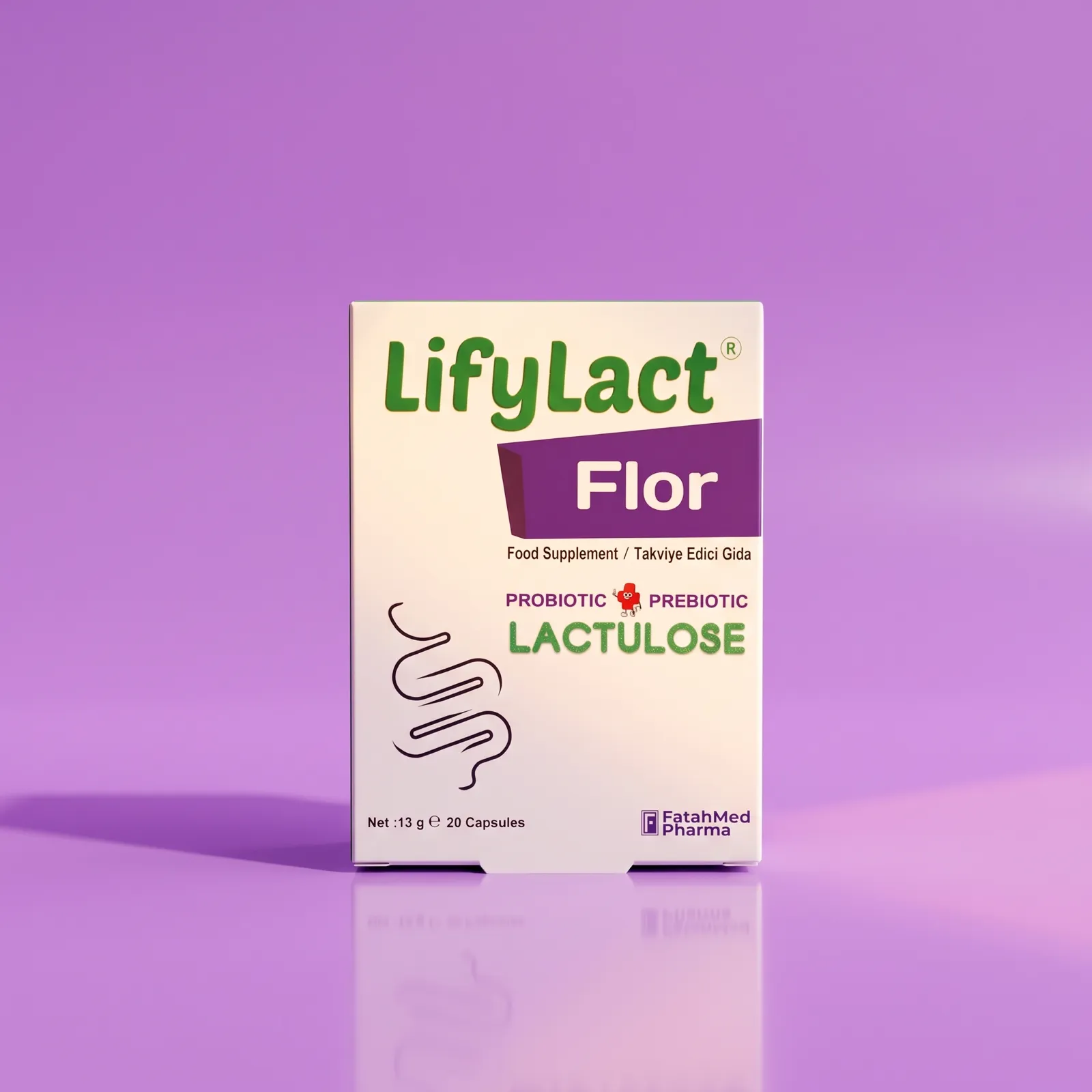 LifyLact Flor — showcase visualisation, generated from the photographed carton